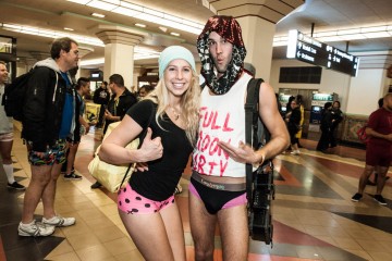 No Pants Subway Ride - Los Angeles - January 11, 2015